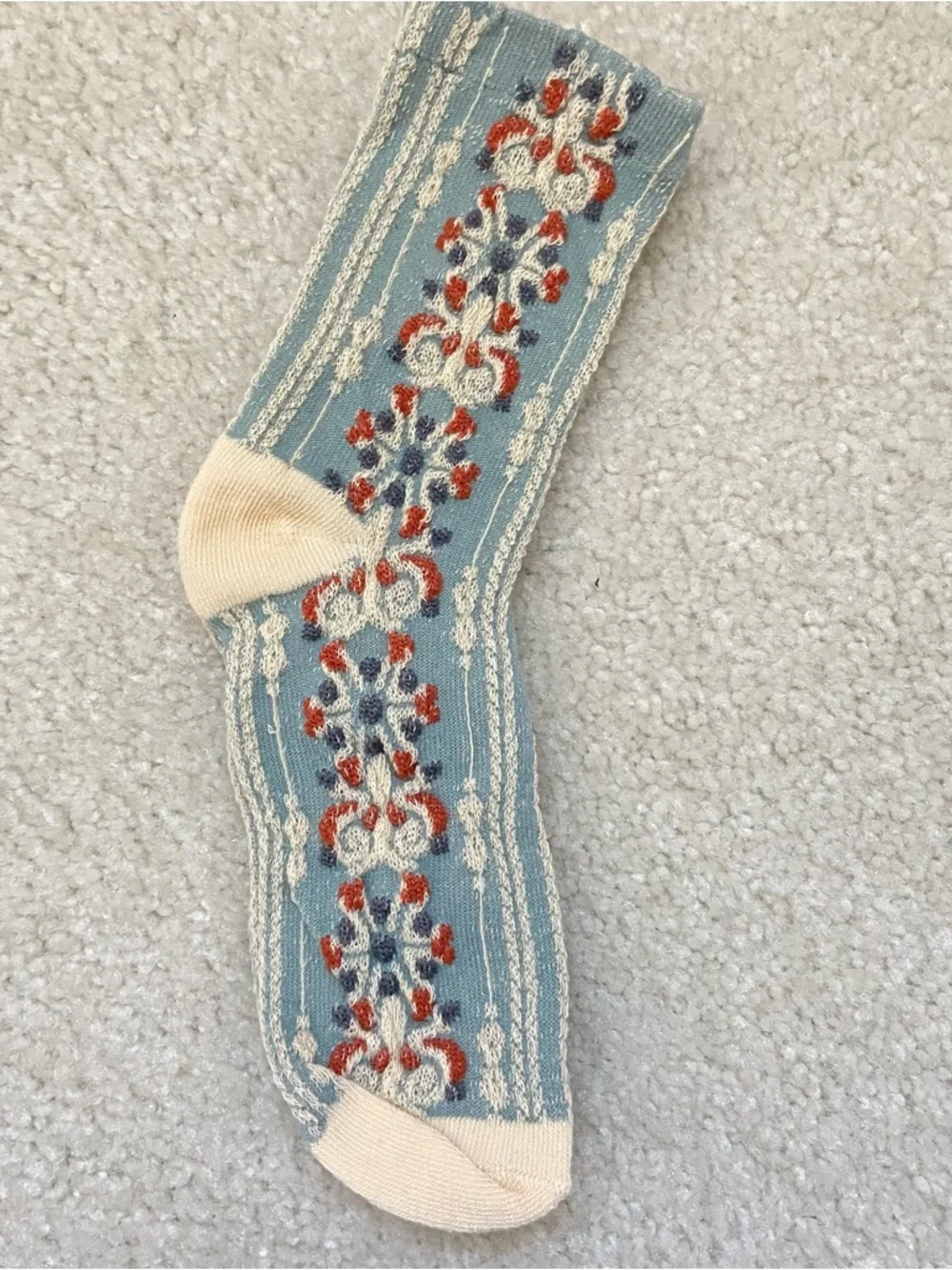 NWOT Set of 4 Vintage Style Patterned Crew Socks